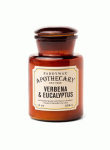 Аптекарска стъкленица - соева свещ Падивакс с аромат на вербена и евкалипт